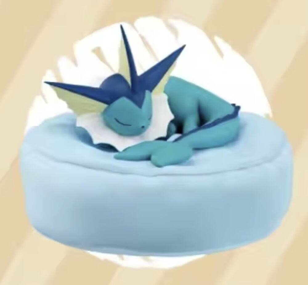 Pokemon, Vaporeon Sweet Dreams Sleeping Collectible Art Figure, New Open Box